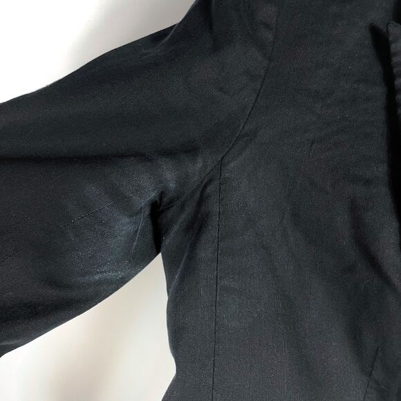 Veronica Beard Girard Cropped Blazer Black One Button Collared Linen Blend Sz 6 - Picture 7 of 13